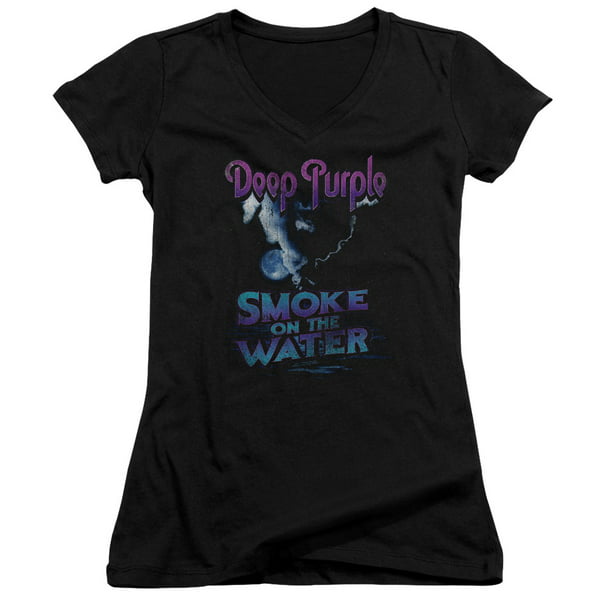 DEEP PURPLE SMOKE ON THE WATER Women & Junior Tee Shirt and V-Neck SM-2XL
